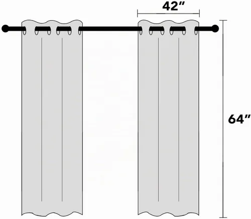 Vista 7 de PrinceDeco Cortinas con textura de lino 100% opacas de 64 pulgadas de largo, juego de 2 paneles de cortinas de lino opacas con forro aislante Arena
