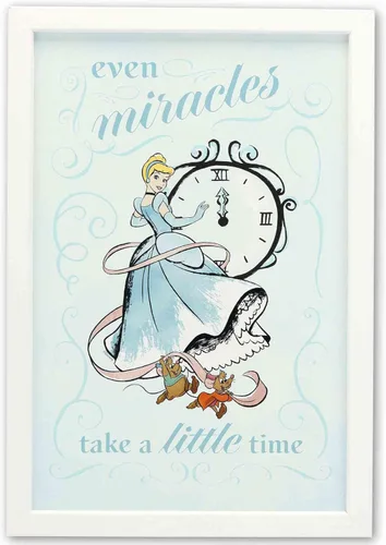 Vista 10 de Decoración de pared de madera enmarcada con alfabeto de princesas Disney - Gran imagen de princesa con Bella, Cenicienta, Ariel, Rapunzel y más