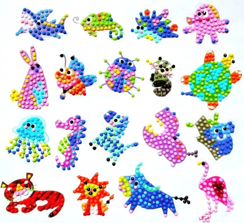 Vista 9 de FONYANE Kits de arte de diamantes para niños y niñas y niños, kits de joyería de calcomanías de animales, kit de manualidades para niños de 4, 5, 6