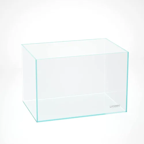 Vista 13 de LANDEN 25C 3.7 Galones Cubo Tanque de Acuario Sin Montura de Hierro Bajo, W9.84×D9.84×H9.84 pulg(25x25x25cm) 5mm de Grosor con Almohadilla