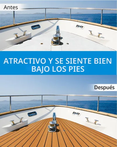 Vista 7 de OCEANBROAD Suelo de espuma EVA para barco con base adhesiva 3M, cubierta marina autoadhesiva de 96''x45.6''/36''/28.8''/16.8'', 48''x16.8'' hoja