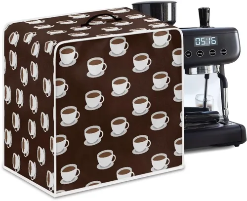 Vista 22 de Cubierta antipolvo para máquina de café, impresión de café, cubierta de protección de huellas dactilares para soporte, máquina de café, cubierta