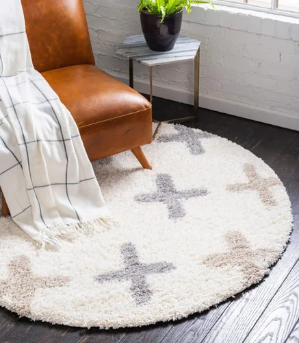 Vista 13 de Unique Loom Hygge Shag Collection - Alfombra moderna de inspiración marroquí con diseño geométrico, felpa y acogedora, rectangular, 8' 0" x 10' 0