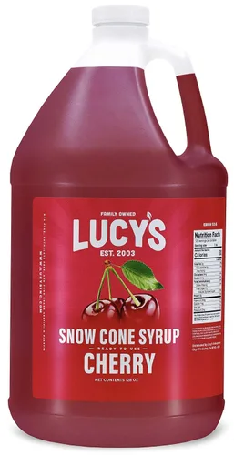 Vista 5 de Lucy's Family Owned – Jarabe para cono de nieve de raspado – 1 galón (128 onzas)