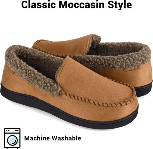 Vista 5 de Mocasines para hombre, con forro polar, espuma viscoelástica, para interiores y exteriores
