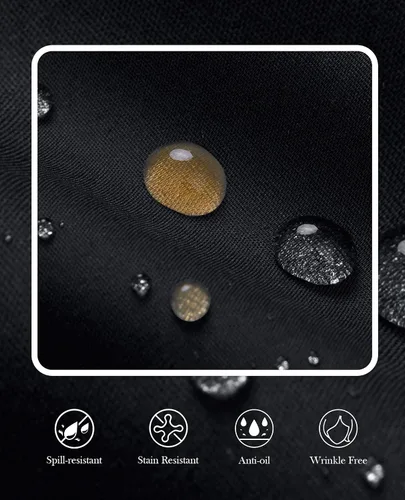 Vista 5 de Siliteelon - Camisas de vestir con protección contra manchas, sin arrugas, de manga corta, color liso, con botones, para mujer