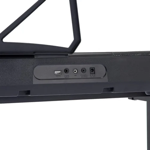 Vista 6 de Amazon Basics Piano de teclado eléctrico con 61 teclas, altavoces integrados, canciones para aprender, color negro