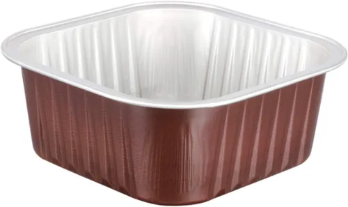 Vista 3 de KEISEN Cuadrado 3 3/5" Vasos desechables de papel de aluminio 5.1 fl oz 5.5oz 100/PK para Muffins, magdalenas, hornear, hornear, utilidad, Ramekin