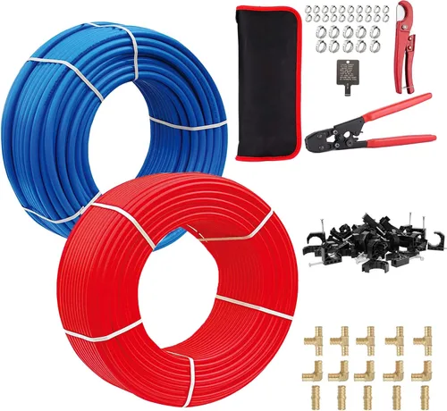 Vista 8 de Tubo PEX-B, 1/2 "2 x100FT Longitud PEX Tubos de Tubería con Cortador de Tubos