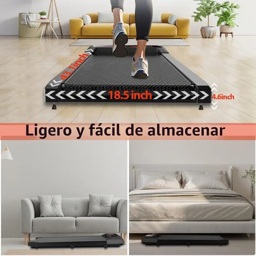 Vista 5 de Maicifi Walking Treadmill Pad with Incline - 2.5HP Low Noise Under Desk Treadmill,Walking Portable Pad with Handle Bar, 3 in 1 for Home, Remote