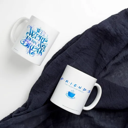 Vista 466 de Trend Setters Friends the Television Show – 25 años – Mercancía oficial – Taza de café o té de cerámica blanca de 11 onzas – perfecta para regalar