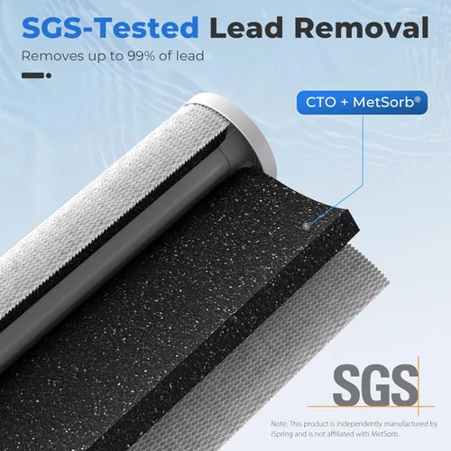 Vista 2 de iSpring Sistema de filtro de agua para toda la casa de eliminación de plomo probado por SGS, reduce sedimentos, cloro y hasta un 99% de plomo