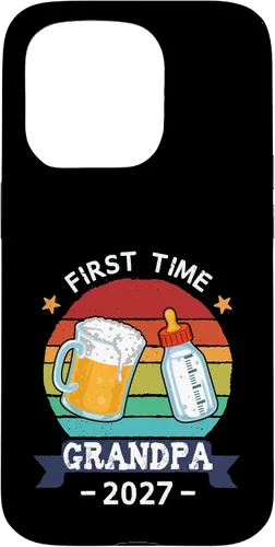Vista 14 de First Time Grandpa 2027 Proud New Dad Grandpa Case for iPhone 17