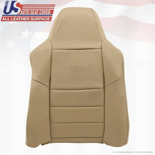 Vista 2 de 2002-07 para Ford F250 F350 Lariat Front & Back BotFor Toms & Tops Funda de asiento de cuero marrón