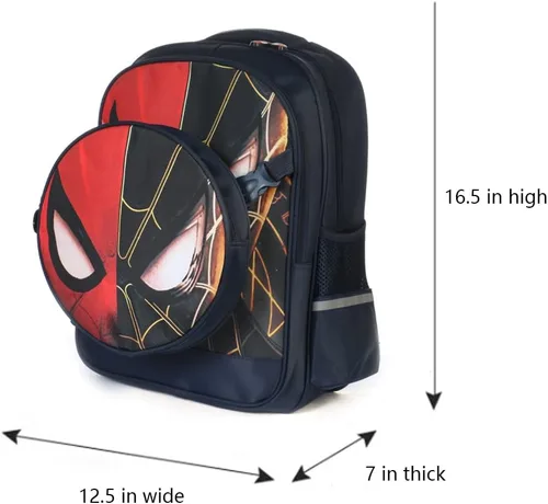 Vista 3 de FENGJINRUHUA Lindo juego de roles de dibujos animados escuela primaria mochila para niños cómics niños niñas (A-azul marino), A-Azul marino, Mochila