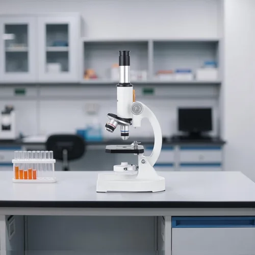 Vista 8 de VEVOR Microscopio para niños adultos, 40X-2000X Microscopio compuesto profesional adaptador de teléfono móvil con luz LED, para laboratorio