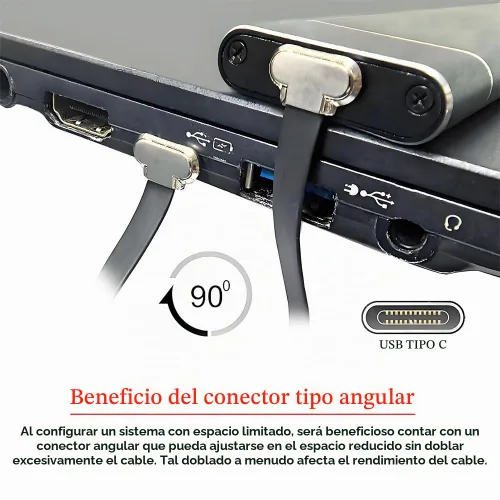 Vista 7 de xiwai Cable de carga USB-C corto en ángulo macho a macho de 5.9 in ultra