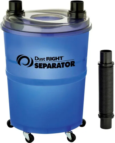 Vista 8 de Dust Right Separador de polvo + manguera Flex-Form de 36 pulgadas, colector de polvo ciclón que separa aserrín, astillas de madera, desechos y más