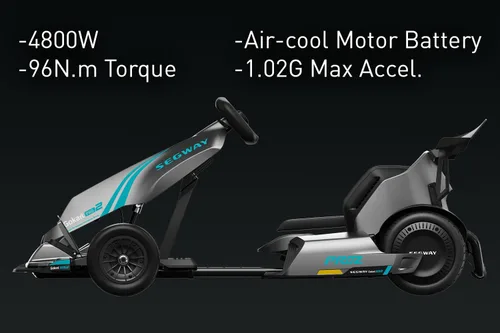 Vista 15 de Segway Ninebot Gokart Pro 2 - High-Speed Electric Go Kart for Ages 14+, Drift & Race with Speeds Up to 26.7 mph