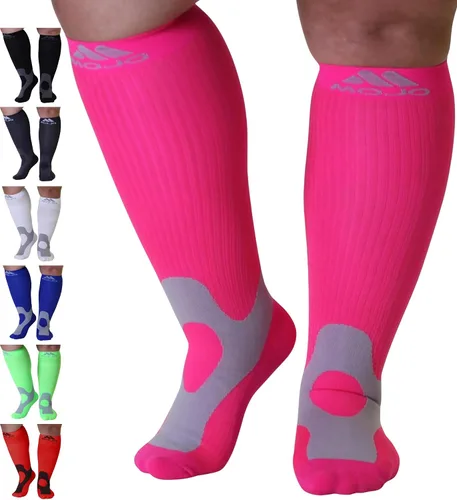Vista 12 de Mojo A601R - Calcetines de compresión médica para mujeres y hombres, 20-30 mmHg, hasta la rodilla para dolor y circulación de venas, A601R
