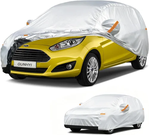 Vista 63 de GUNHYI - Funda de automóvil de 6 capas para Tesla Model 3 (2017-2025), impermeable para todo tipo de clima, protección UV contra la nieve, el sol