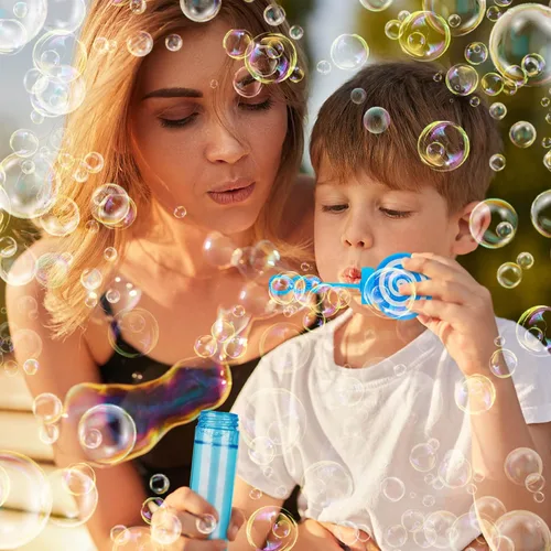 Vista 5 de JOYYPOP Juego de 24 mini varitas de burbujas de 4 colores para niños, regalos de fiesta de burbujas, regalos de verano para niños y niñas, fiesta