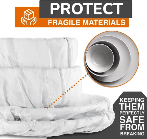 Vista 4 de Crown Display Papel de seda blanco para bolsas de regalo, papel de seda blanco a granel 17 GSM – 120 hojas de 15 x 20 pulgadas, 10 libras de papel