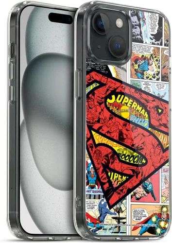 Vista 41 de Head Case Designs Funda de gel con licencia oficial de Superman DC Comics Collage Comicbook Art [protección de grado militar] compatible con Apple