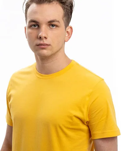 Vista 3 de SHOHELL Camisetas sólidas para hombre - Algodón puro con cuello redondo