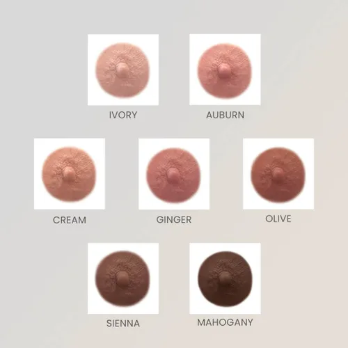 Vista 6 de TataTattoos - Tatuajes temporales realistas para pezón/areola, no quirúrgicos para recuperación de mastectomía, para postcirugía de cáncer de mama