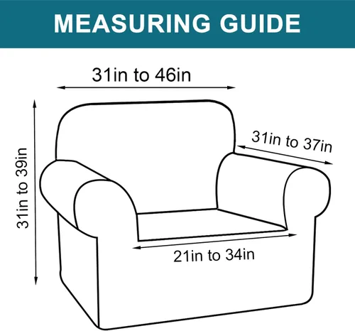 Vista 6 de Turquoize Fundas 100% impermeables para silla, fundas elásticas para sala de estar, sofá, funda de sofá con brazos, protector de muebles para sillas