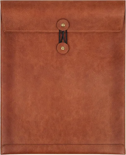 Vista 11 de Carpeta de Archivos de Cuero PU Negro, Organizador de Archivos con Cierre de Presión, Carpeta de Documentos Importantes, Organizador de Documentos