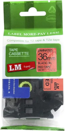 Vista 17 de 2/Pack LMe561 Premium 1.5" Black Print on Blue Label Tape, Compatible with Brother TZe-561 P-Touch Tape 36mm Laminated Replacement Label Tape.