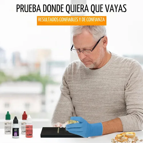 Vista 4 de Kit de prueba de joyería de oro y plata 10K 14K 18K 22K 24K para comprobar metales preciosos 999 925 de desecho