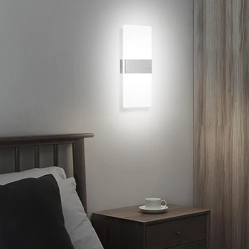 Vista 2 de MEHIDFY Juego de 2 apliques de pared, lámpara de pared regulable con control táctil, apliques de pared LED recargables, luces de pared a