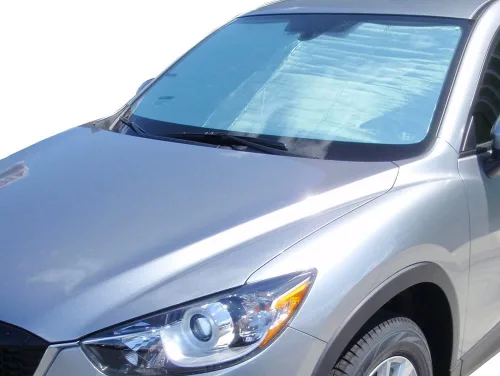 Vista 2 de HeatShield, Parasol original, ajuste personalizado para Mazda CX-5 SUV sin sensor 2013, 2014, 2015, 2016, serie plateada