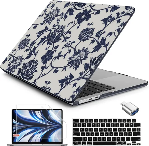 Vista 10 de Batianda AstroGrid - Funda para MacBook Air de 13.6" M2-M5 Chip, Galaxy Líneas abstractas