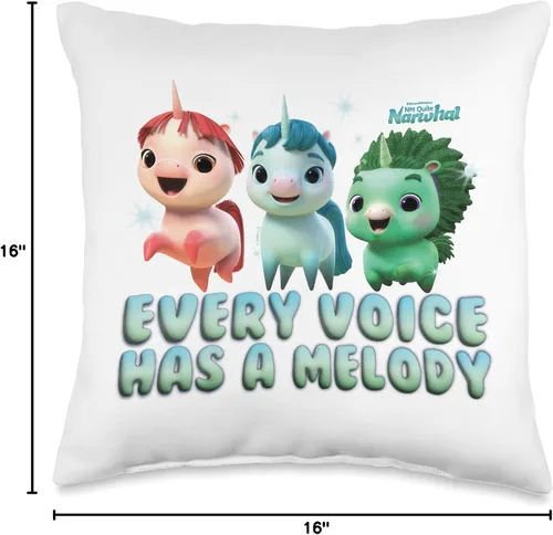 Vista 4 de Every Voice Has a Melody - Almohada de 16 x 16 pulgadas, multicolor