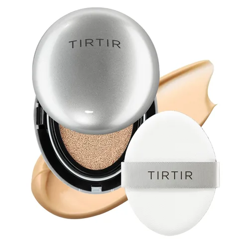 Vista 21 de [*Tamaño mini*] TIRTIR Aura Glow Silver Cushion Base de cojín coreana, (#13N Fair Ivory, 0.15 onzas líquidas)