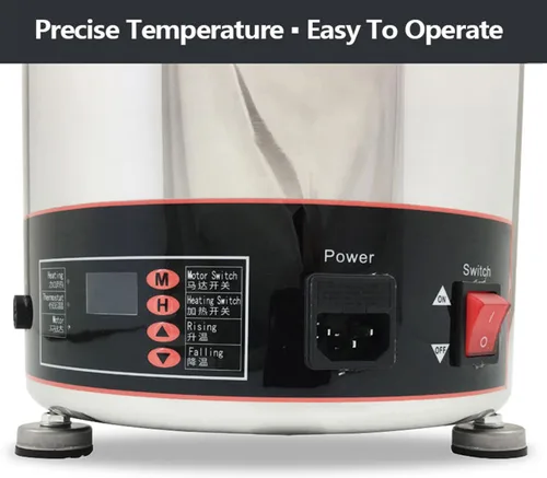 Vista 4 de Fuente de chocolate 110 V eléctrica 7 niveles más grande fuente de chocolate digital máquina de fusión calefacción fuente de fondue, 17.6 lbs