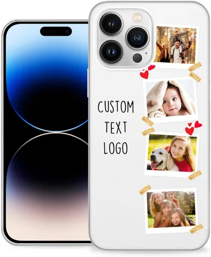 Vista 15 de Funda de teléfono personalizada para Apple iPhone 16, 15, 14, 13, 12, 11 Pro Max Plus Mini XR X XS 8 7+ SE 2022 2020 con imagen, logotipo, texto 01