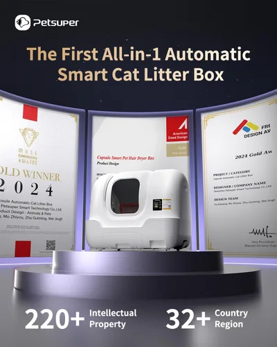 Vista 2 de Caja de arena automática para gatos autolimpiante, recarga automática de arena, embalaje y sellado automático, reemplazo automático de bolsa