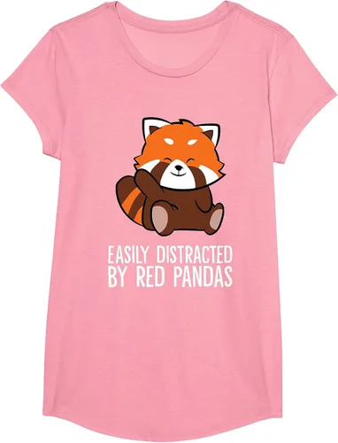 Vista 18 de Red Panda Love Easily Distracted By Red Pandas T-Shirt Asphalt Grey