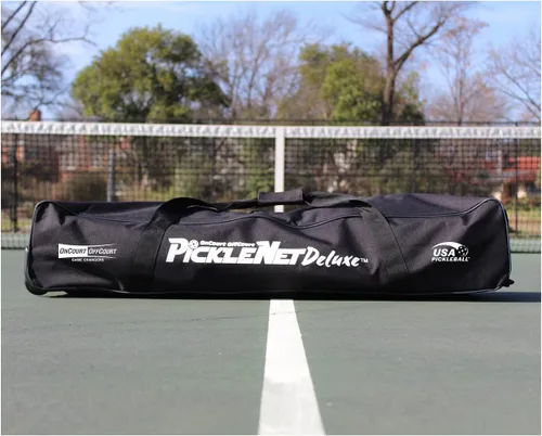 Vista 5 de ONCOURT OFFCOURT PickleNet Deluxe TAPND - Ruedas de bloqueo de tubos ovalados de 22 x 34 pulgadas, sistema de red de pickleball