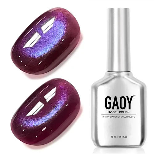 Vista 48 de GAOY Esmalte de uñas de gel Brown Cat Eye, 4629 azul ámbar, 0.5 fl oz Ámbar azul