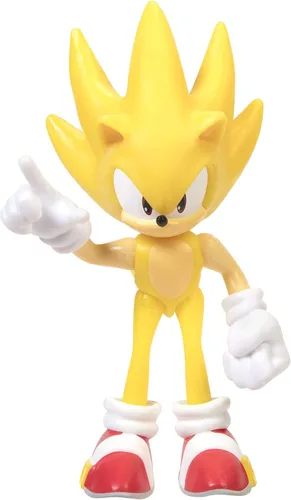 Vista 2 de Sonic The Hedgehog Figura de acción de juguete coleccionable Super Sonic de 2.5 pulgadas
