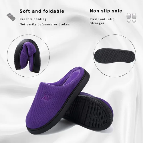 Vista 3 de Pantuflas de espuma viscoelástica para mujer y hombre.
