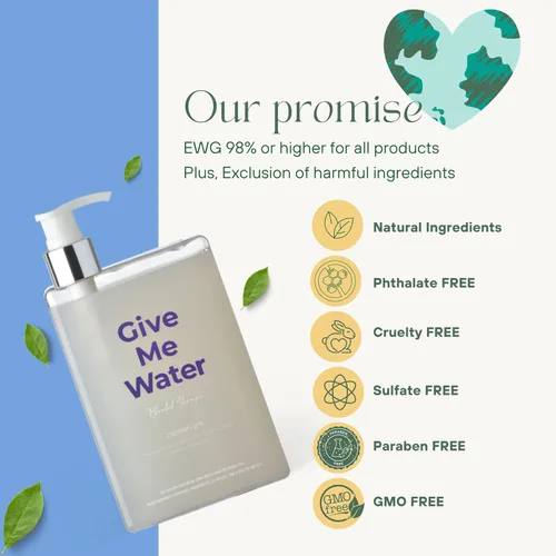 Vista 3 de GiveMeWater Shampoo - Solución profesional para la pérdida de cabello para hidratar y calmar el cuero cabelludo seco (12.17 fl oz)
