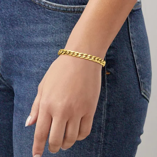 Vista 2 de Pulsera Canaria de Oro Amarillo de 10 kt