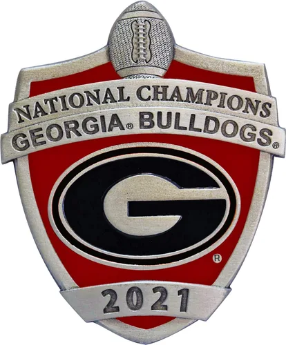 Vista 2 de Heritage Pewter Georgia Bulldogs 2021-2022 National Champions - Vaso de 15 onzas - Negro Taza térmica duradera de viaje para café Incrustación